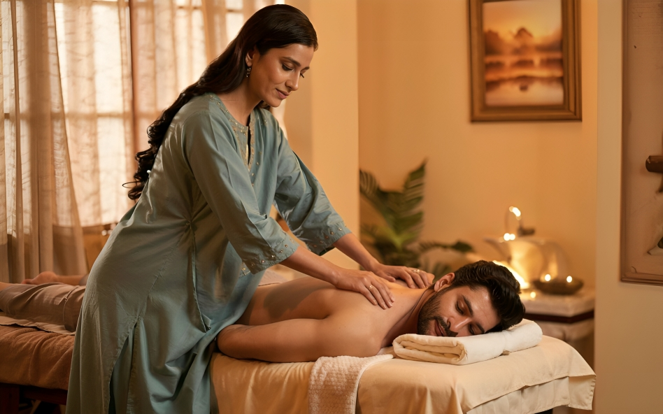 Thai massage session at Thaai Spa Bahria Town